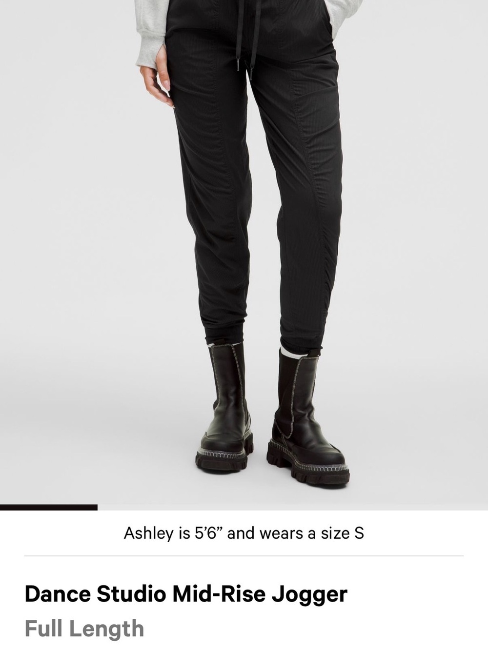Lululemon Mid-Rise Black Jogger Pants
